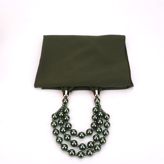 Collar de Perlas con Pañuelo Elegante - Image 36