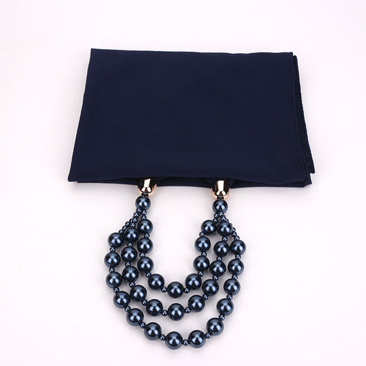 Collar de Perlas con Pañuelo Elegante - Image 37