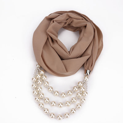 Collar de Perlas con Pañuelo Elegante - Image 45