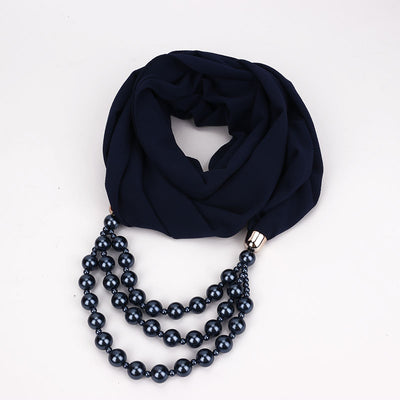 Collar de Perlas con Pañuelo Elegante - Image 47
