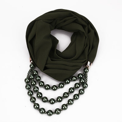 Collar de Perlas con Pañuelo Elegante - Image 48
