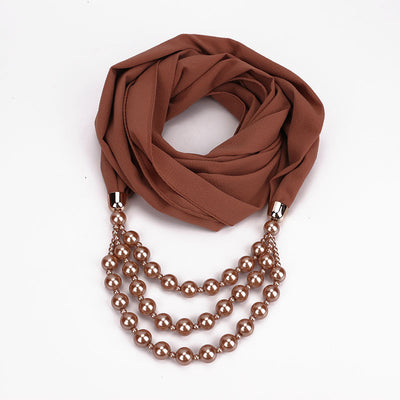 Collar de Perlas con Pañuelo Elegante - Image 49