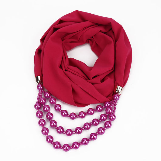 Collar de Perlas con Pañuelo Elegante - Image 53