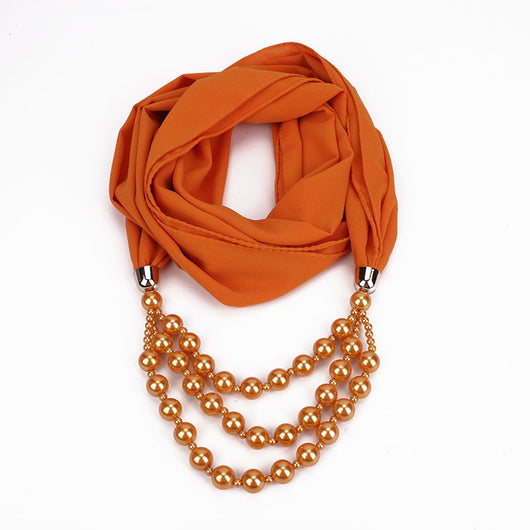 Collar de Perlas con Pañuelo Elegante - Image 56