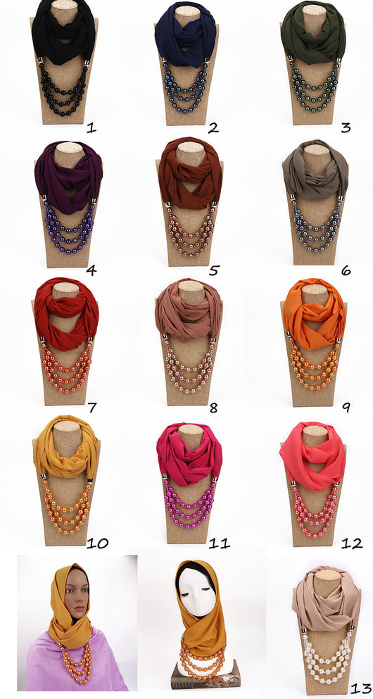 Collar de Perlas con Pañuelo Elegante - Image 60
