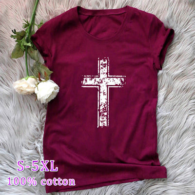Camiseta de Algodón Cross para Mujer - Manga Corta - Image 4