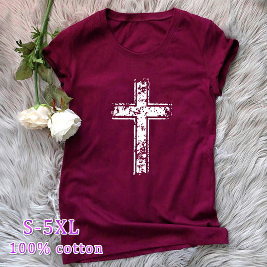 Camiseta de Algodón Cross para Mujer - Manga Corta - Image 4