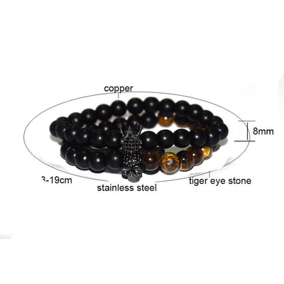 Pulsera de Calavera con Piedras Naturales para Hombre - Image 13