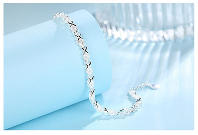 Pulsera de Plata Esterlina con Zirconia Cúbica - Diseño Geométrico para Mujer - Image 10