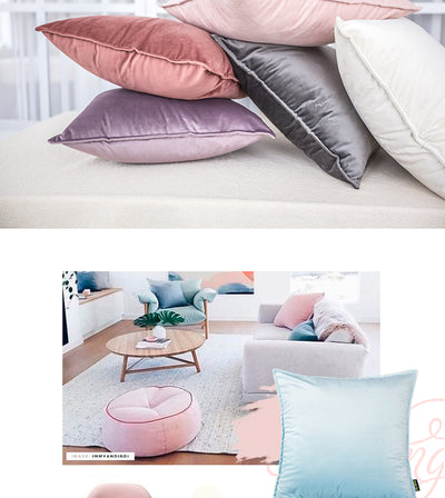 Almohada de Terciopelo en Colores Sólidos - Image 18