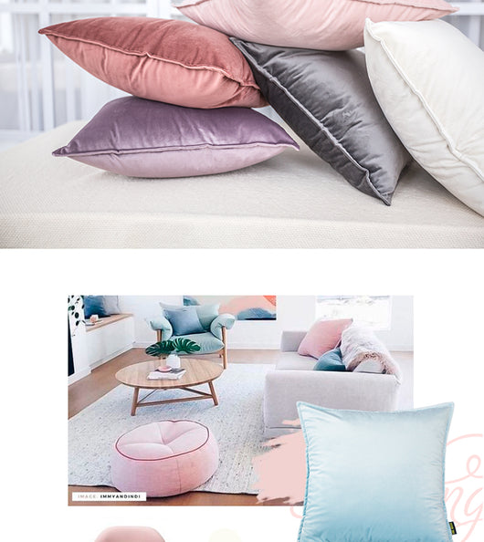 Almohada de Terciopelo en Colores Sólidos - Image 18
