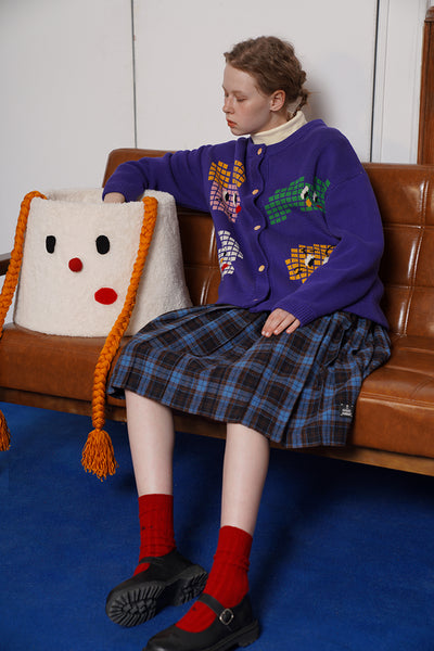 Cardigan Jacquard Púrpura - Image 8