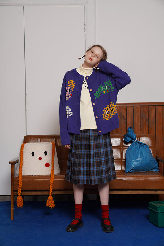 Cardigan Jacquard Púrpura - Image 12