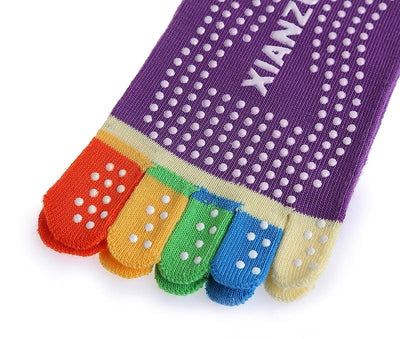 Calcetines de Yoga con Dedos Separados - Algodón Premium con Masaje y Estampado - Image 23