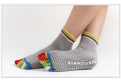 Calcetines de Yoga con Dedos Separados - Algodón Premium con Masaje y Estampado - Image 25