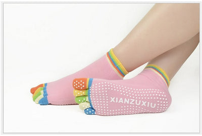 Calcetines de Yoga con Dedos Separados - Algodón Premium con Masaje y Estampado - Image 26