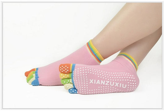 Calcetines de Yoga con Dedos Separados - Algodón Premium con Masaje y Estampado - Image 26