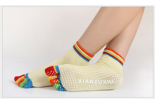 Calcetines de Yoga con Dedos Separados - Algodón Premium con Masaje y Estampado - Image 27