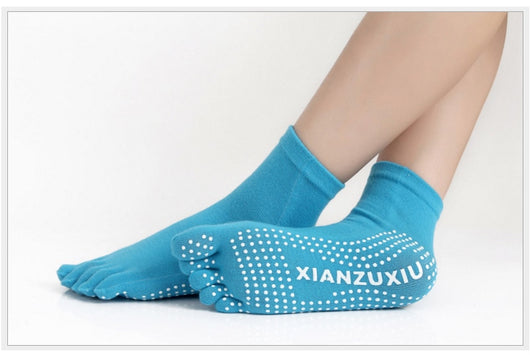 Calcetines de Yoga con Dedos Separados - Algodón Premium con Masaje y Estampado - Image 29