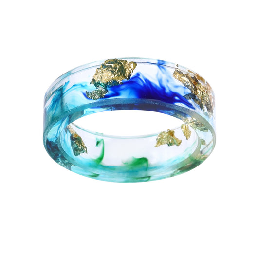 Anillo de Resina con Flores Secas y Laminado Dorado - Joya Artesanal Única - Image 11