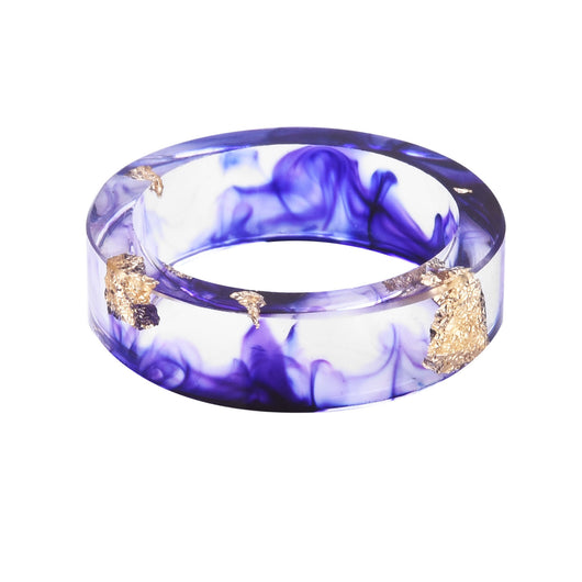 Anillo de Resina con Flores Secas y Laminado Dorado - Joya Artesanal Única - Image 15