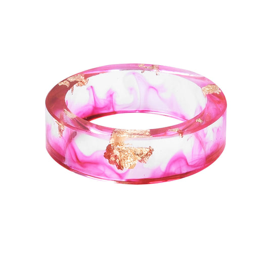 Anillo de Resina con Flores Secas y Laminado Dorado - Joya Artesanal Única - Image 17