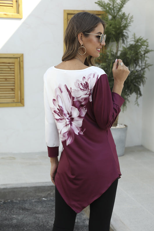 Playera para Mujer con Estampado 3D de Flores en Dobladillo - Image 26