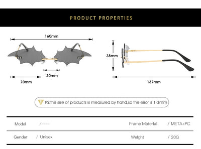 Gafas Personalizadas Forma Murciélago - Image 15