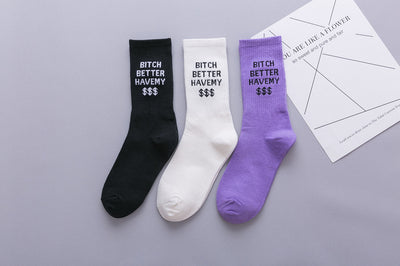 Calcetines de Pareja Alphabet Personality en Algodón - Image 16
