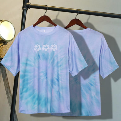 Playera Tie Dye Azul Estilo Harajuku - Image 10