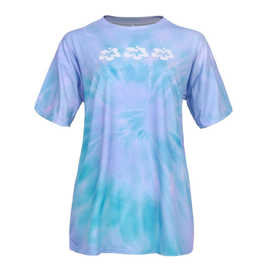 Playera Tie Dye Azul Estilo Harajuku - Image 11