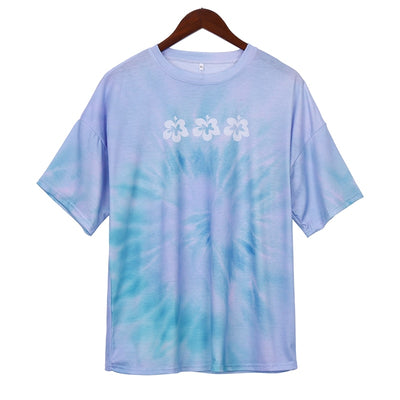 Playera Tie Dye Azul Estilo Harajuku - Image 12