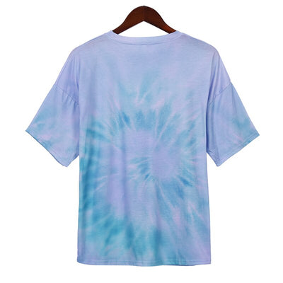 Playera Tie Dye Azul Estilo Harajuku - Image 13