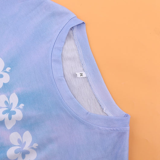 Playera Tie Dye Azul Estilo Harajuku - Image 15