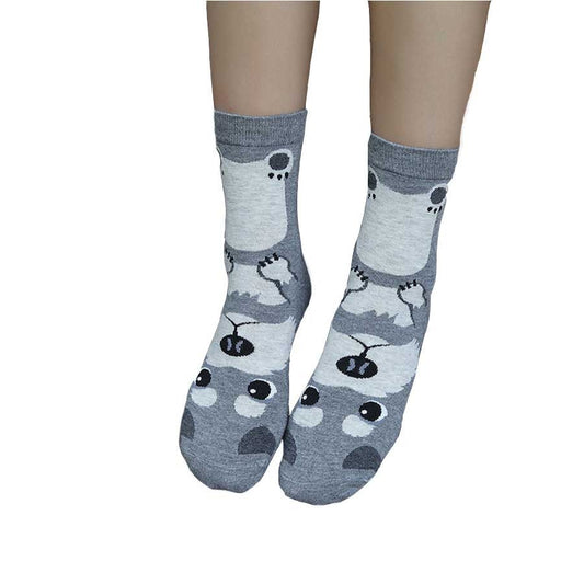 Calcetines Estampados con Expresiones de Perrito Adorable para Mujer - Image 2