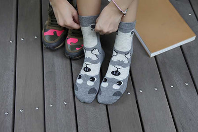 Calcetines Estampados con Expresiones de Perrito Adorable para Mujer - Image 3