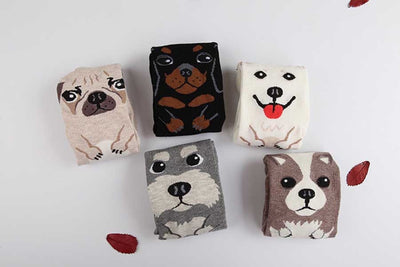 Calcetines Estampados con Expresiones de Perrito Adorable para Mujer - Image 7
