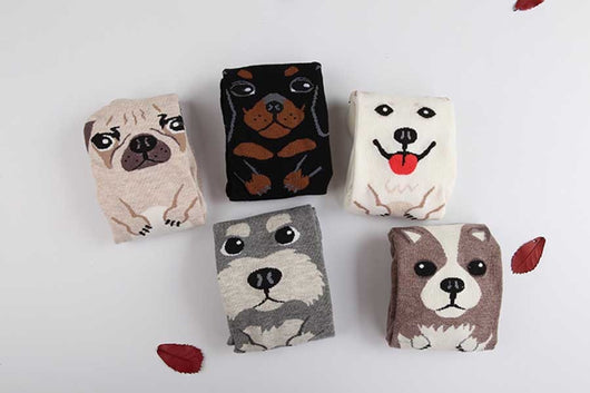 Calcetines Estampados con Expresiones de Perrito Adorable para Mujer - Image 7