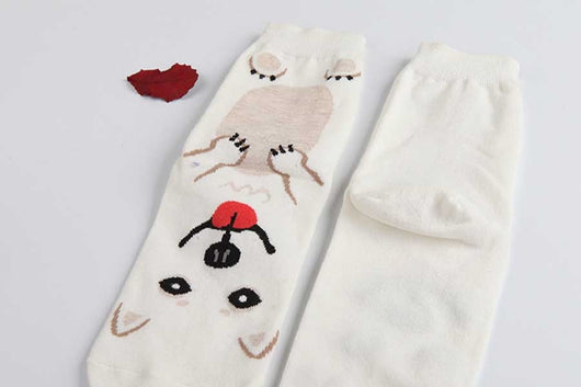 Calcetines Estampados con Expresiones de Perrito Adorable para Mujer - Image 11
