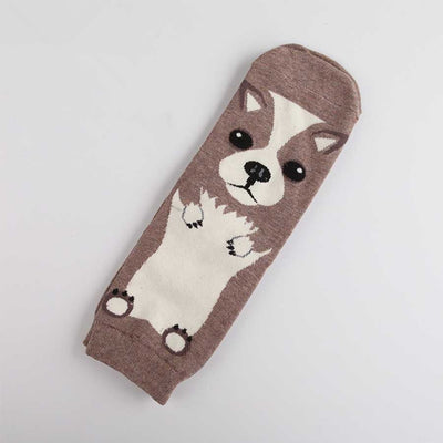 Calcetines Estampados con Expresiones de Perrito Adorable para Mujer - Image 13