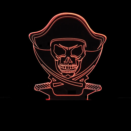 Lámpara 3D LED Calavera Halloween con Ilusión Holográfica - Luz Nocturna Multicolor - Image 38