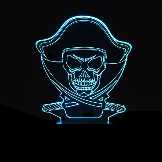 Lámpara 3D LED Calavera Halloween con Ilusión Holográfica - Luz Nocturna Multicolor - Image 39