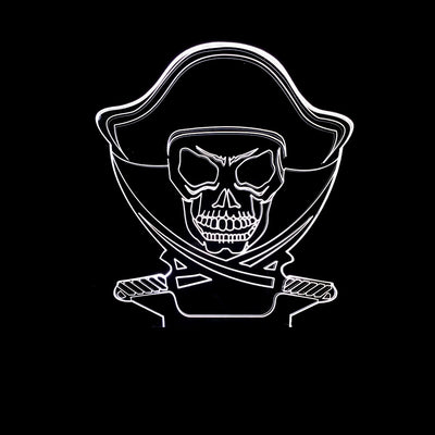 Lámpara 3D LED Calavera Halloween con Ilusión Holográfica - Luz Nocturna Multicolor - Image 40