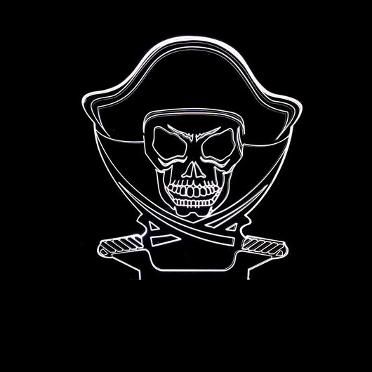Lámpara 3D LED Calavera Halloween con Ilusión Holográfica - Luz Nocturna Multicolor - Image 40