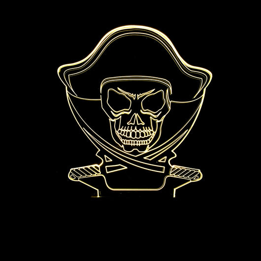Lámpara 3D LED Calavera Halloween con Ilusión Holográfica - Luz Nocturna Multicolor - Image 42