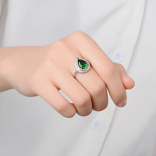 Anillo de Topacio Azul con Gota de Agua - Image 6