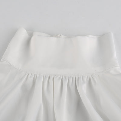 Blusa Cuello Alto con Mangas Abullonadas y Acabado Satinado - Image 28