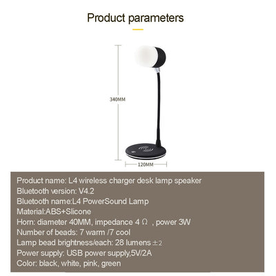 Lámpara Nocturna 3 en 1 con Cargador Inalámbrico y Parlante Bluetooth - Image 9