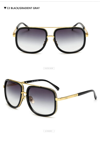 Gafas de Sol Cuadradas Flat Top Lujo - Diseño Unisex Estilo Celebrity - Image 23