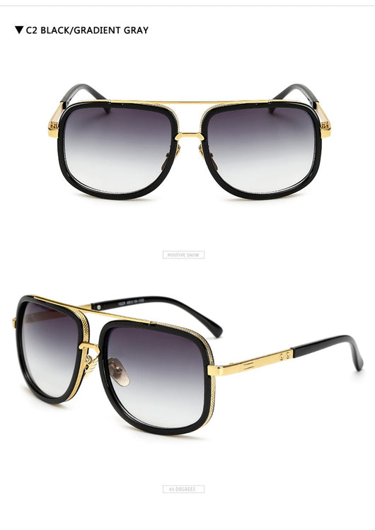 Gafas de Sol Cuadradas Flat Top Lujo - Diseño Unisex Estilo Celebrity - Image 23